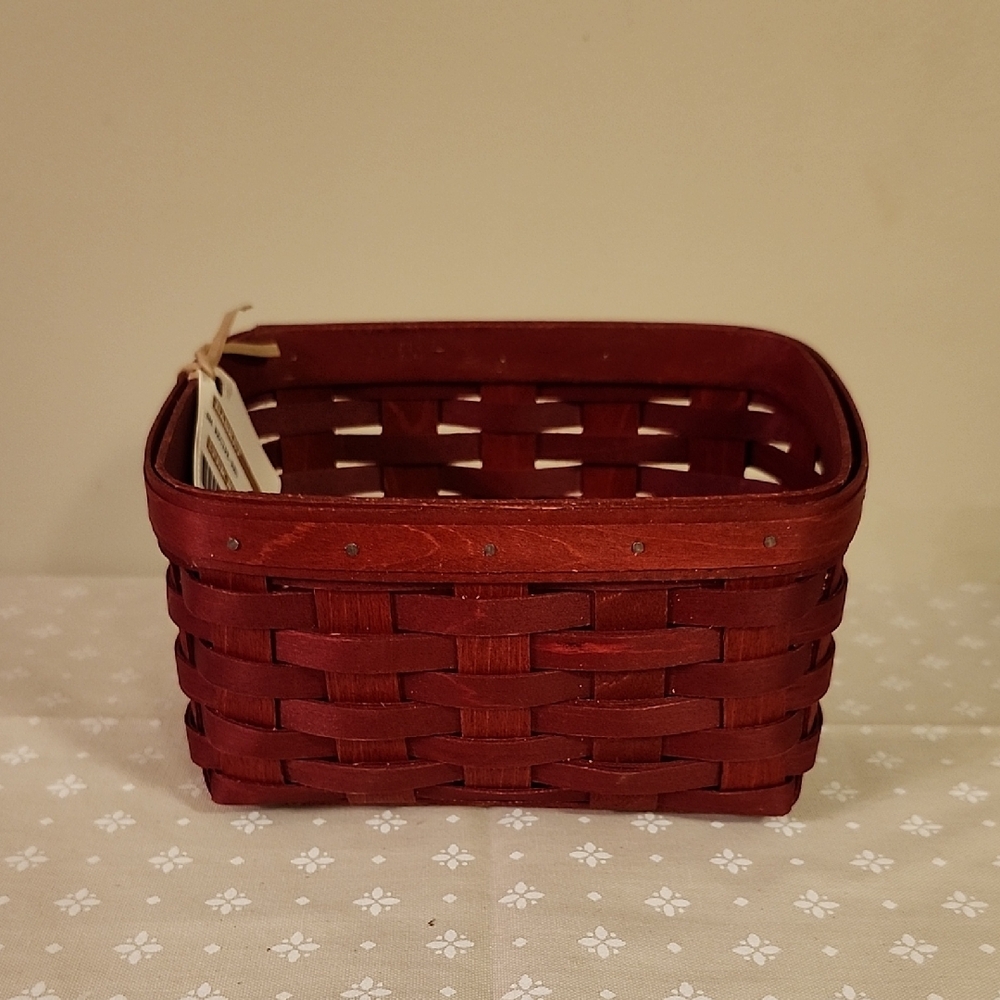 Longaberger Small Red Recipe Basket